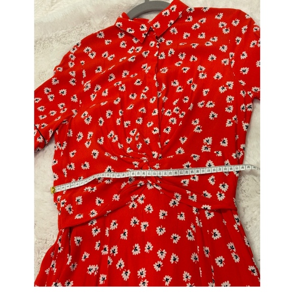Ganni Red and Floral Collared Dress XS (US 2) NWOT - Picture 15 of 15
